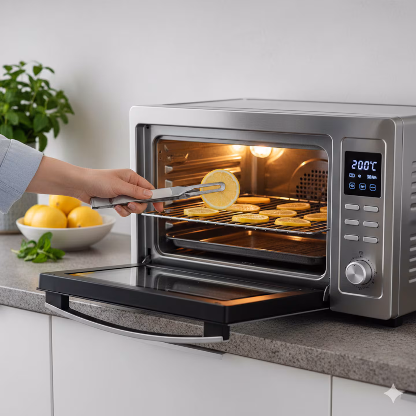 Legen Sie eine Zitronenscheibe in den ausgeschalteten Backofen: Wozu dient das und wann sollte man es tun?