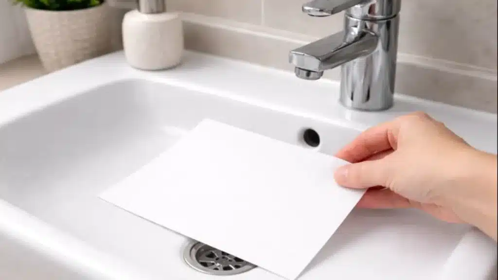 Wenn ich für längere Zeit von zu Hause weg bin, lege ich immer ein Blatt Papier in das Waschbecken und spüle nicht die Toilette – hier ist der Grund dafür