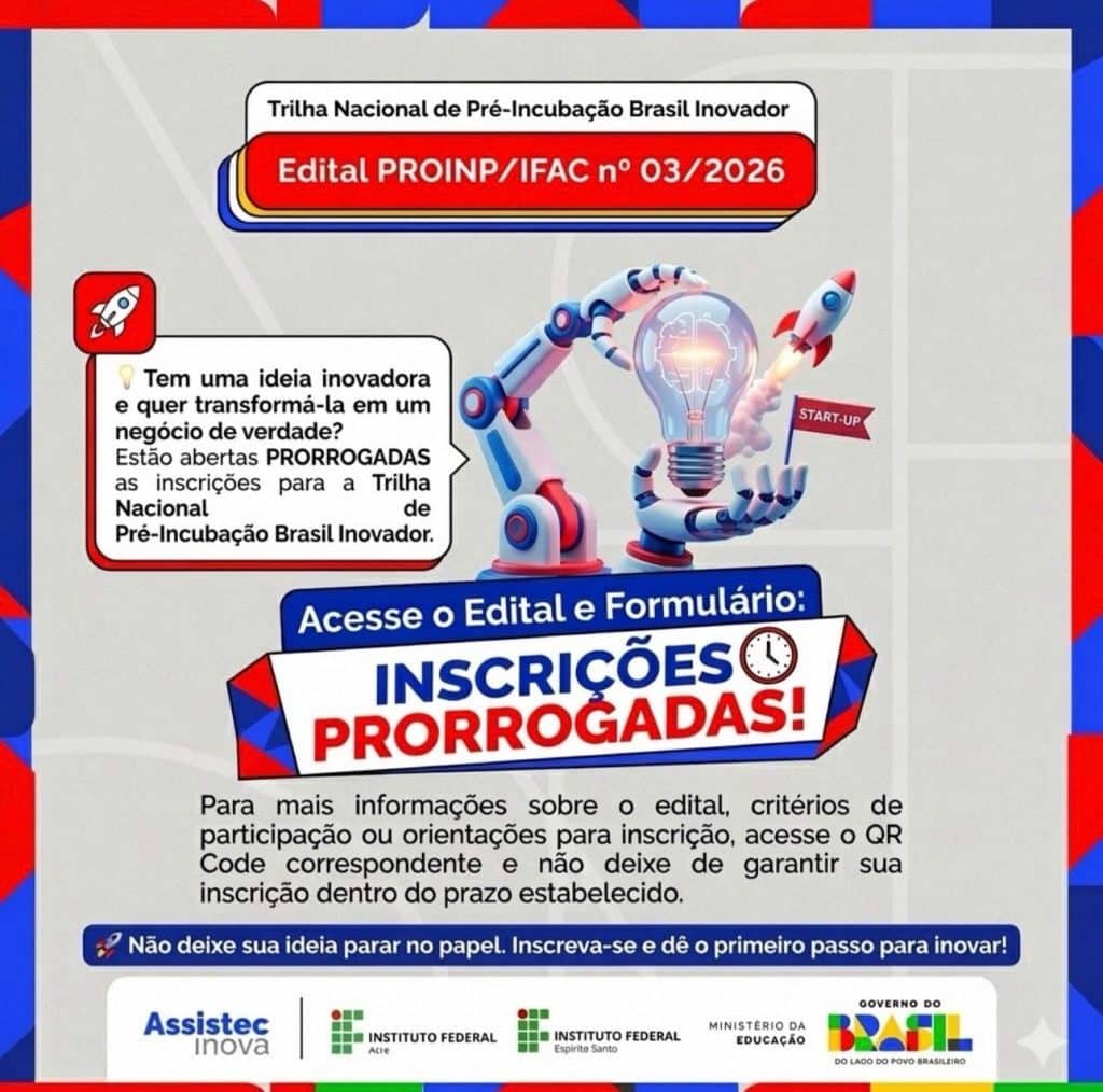 O programa é coordenado pelo Instituto Federal do Acre (IFAC) em parceria com outras instituições da Rede Federal
