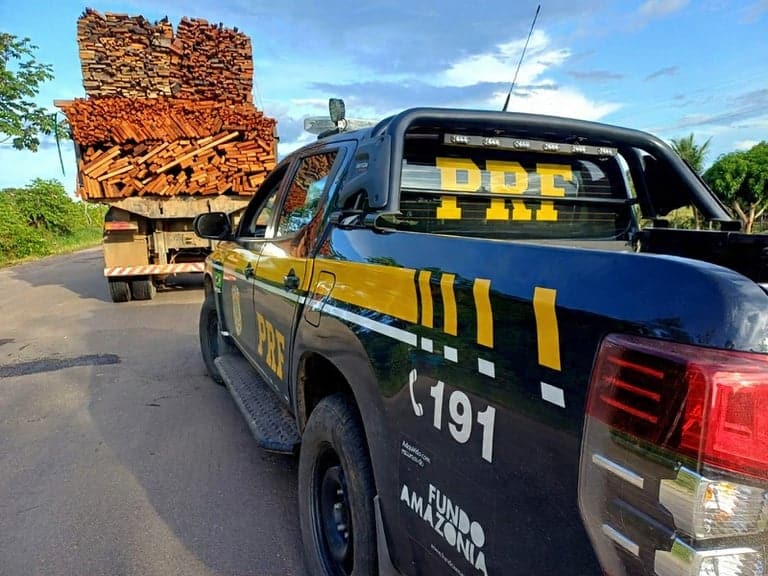 PRF beschlagnahmt unregelmäßiges Holz auf BR-364 und untersucht möglichen Umweltbetrug