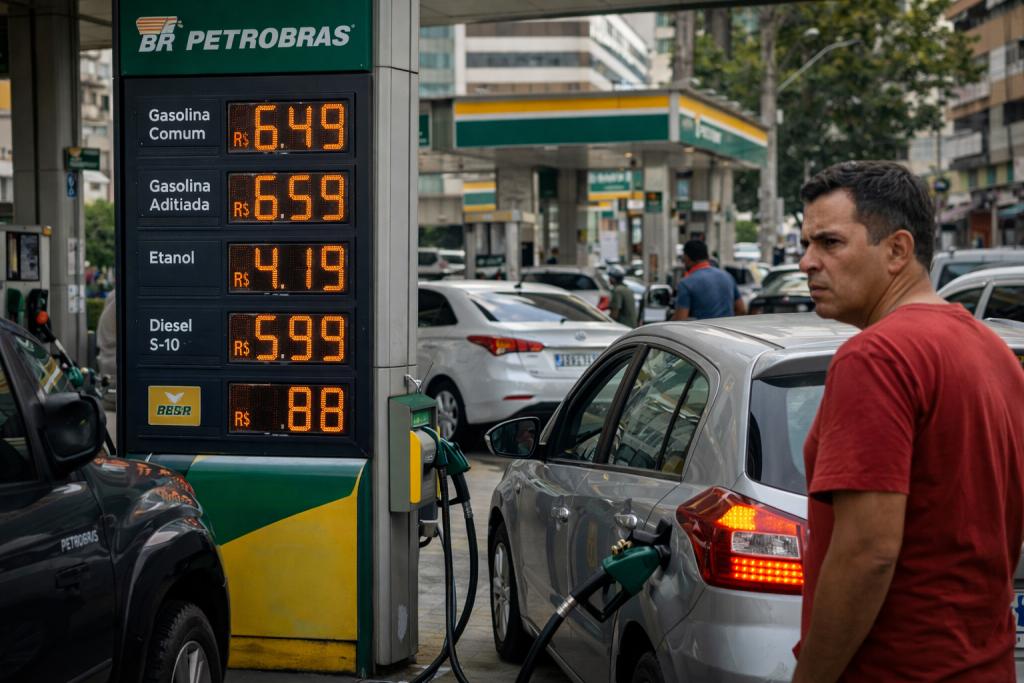 aumento no preço da gasolina no Brasil preocupa motoristas