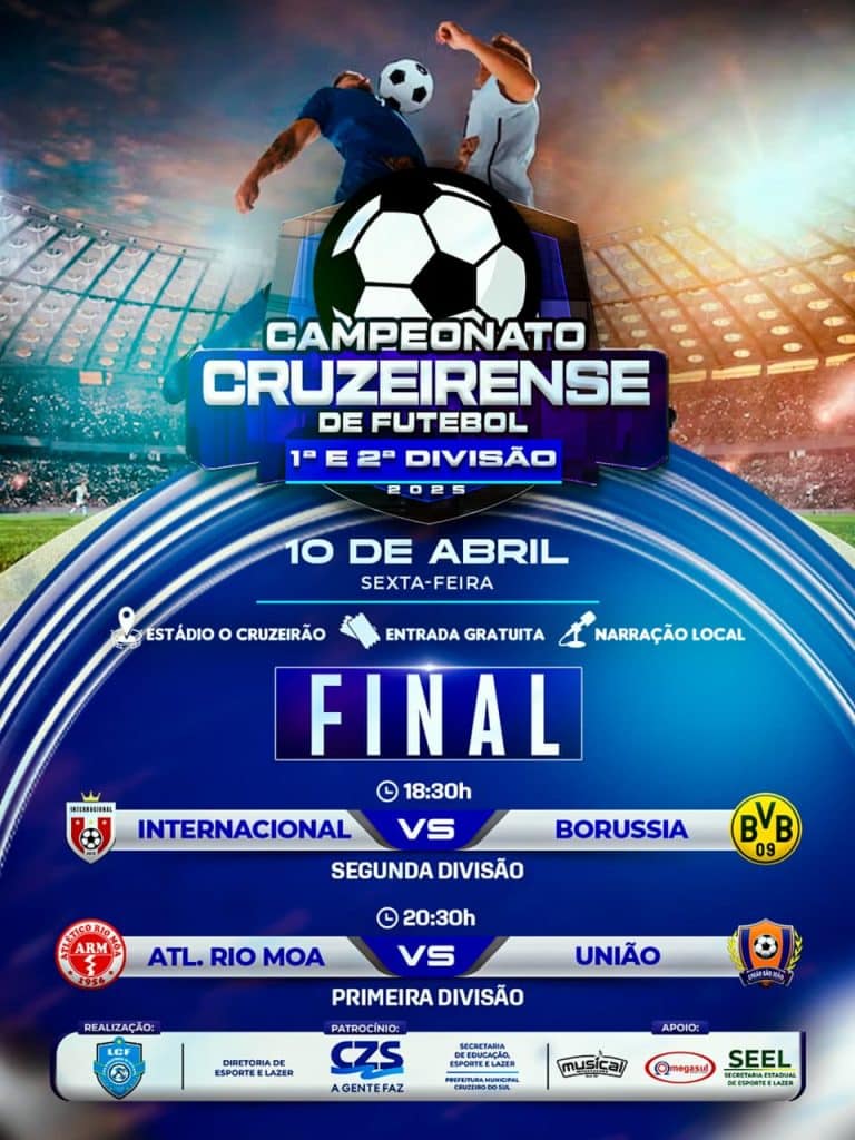 Cruzeiro do Sul veranstaltet am Freitag das Finale der Cruzeirense-Meisterschaft mit einem Preisgeld von 70.000 R$